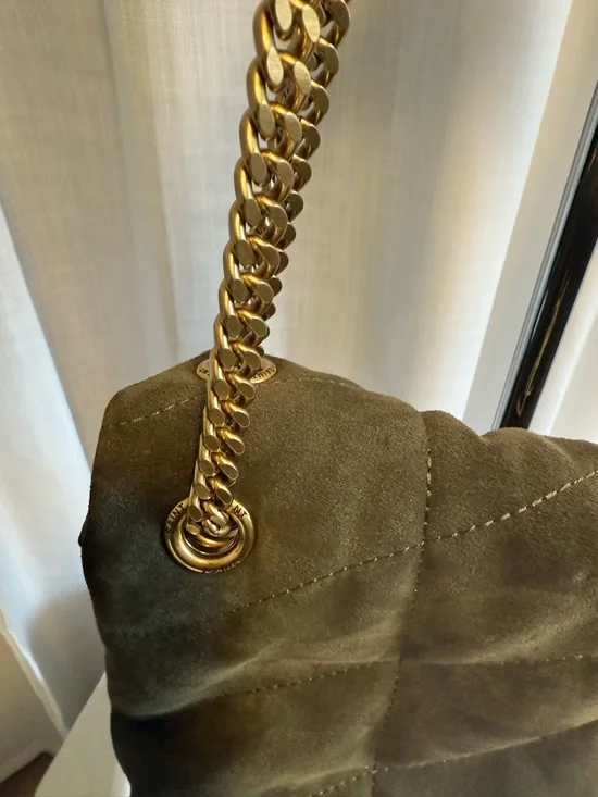 YSL Loulou puffer in suede - Picture 8 of 12